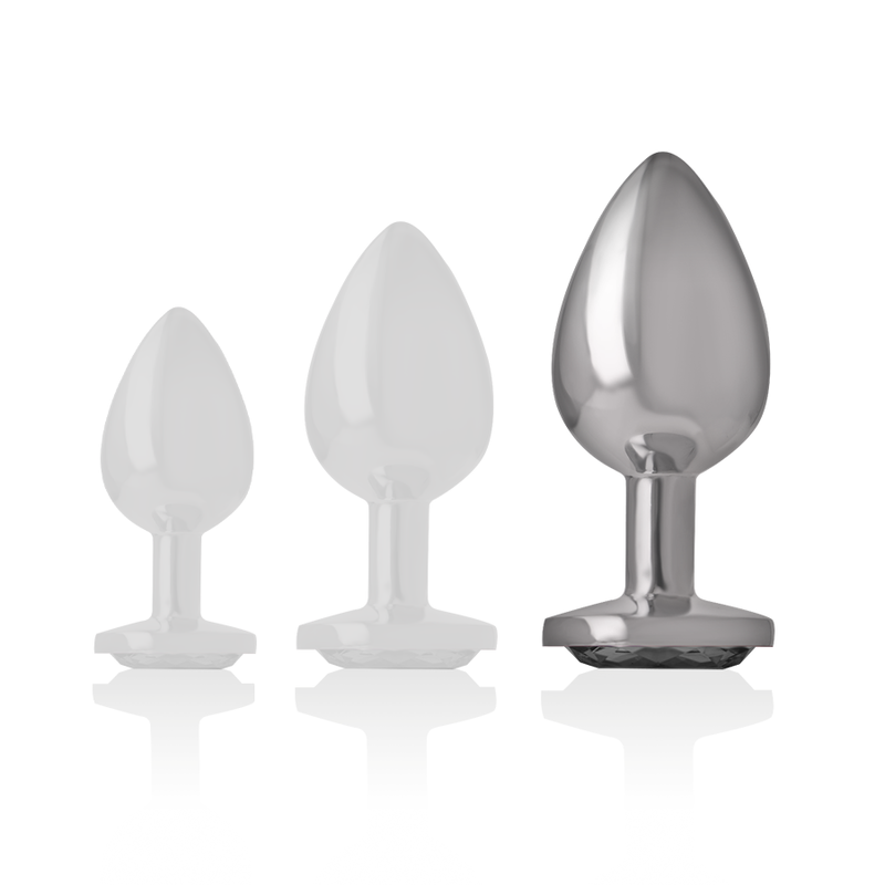 Intense - Plug Anal métal en forme de cœur Blanc – Taille L