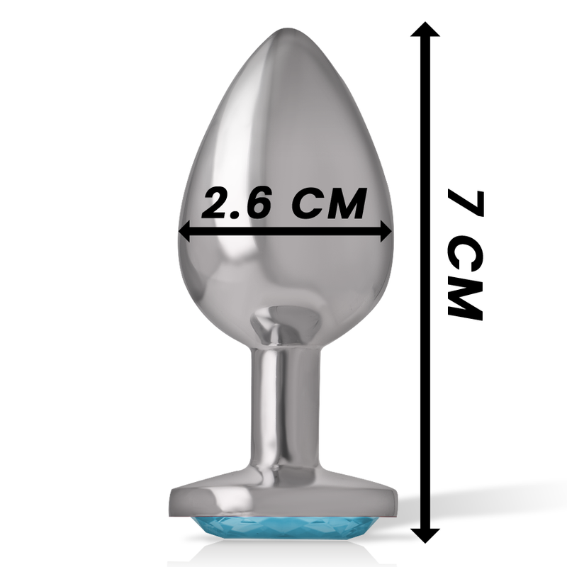 Intense - plug anal métal aluminium coeur bleu taille s