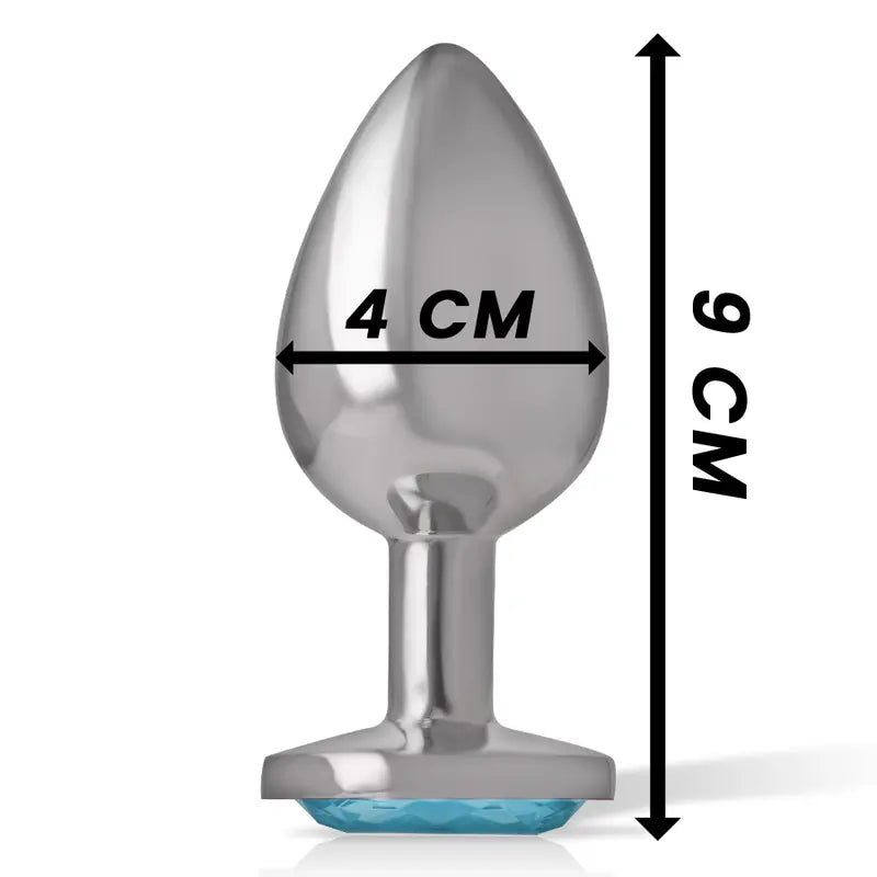 Plug Anal Métal Cœur Intense Bleu Taille L - Intense