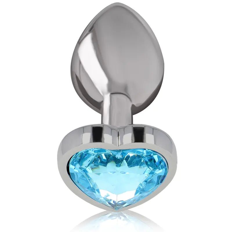 Plug Anal Métal Cœur Intense Bleu Taille L - Intense
