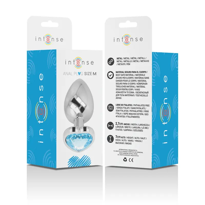 Plug Anal Métal Intense Diamond Jewel Bleu M - Intense