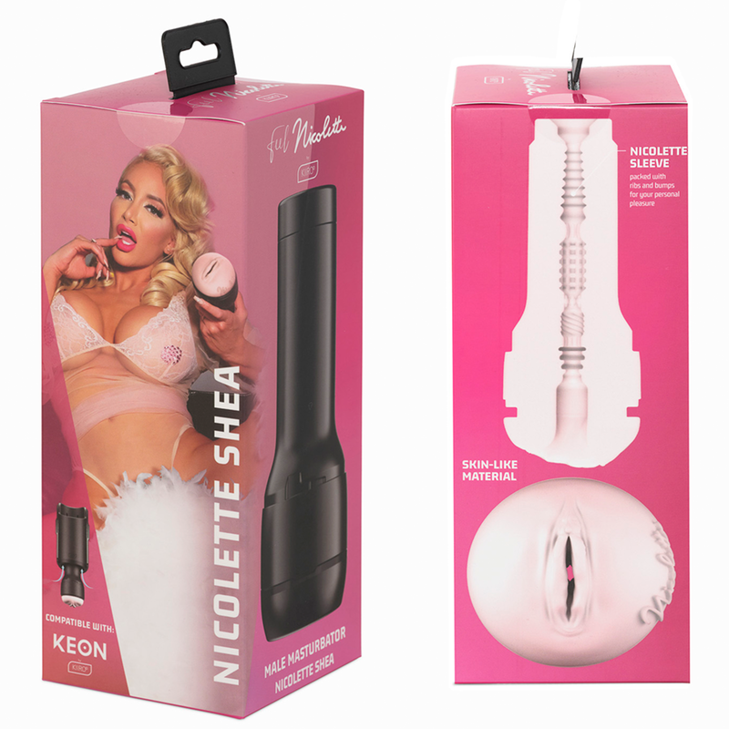 Kiiroo - keon + feel nicolette shea stroker + lubrifiant de qualité aqua 50 ml