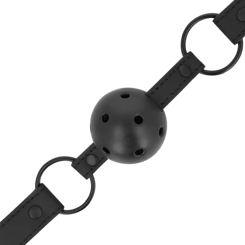 Muselière Bâillon-Balle en Cuir Végétalien - Intense Fetish