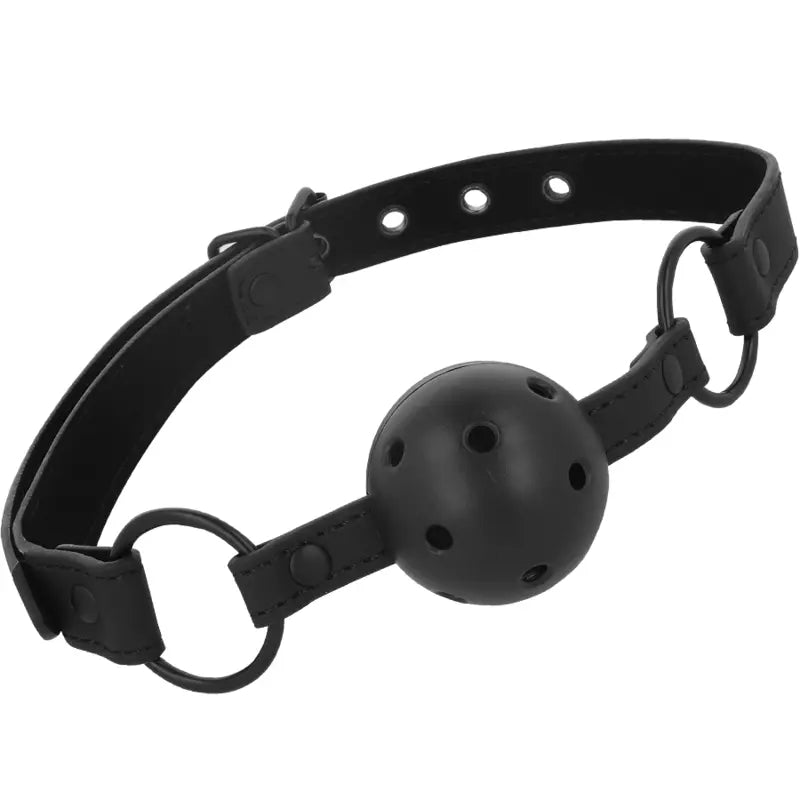 Muselière Bâillon-Balle en Cuir Végétalien - Intense Fetish