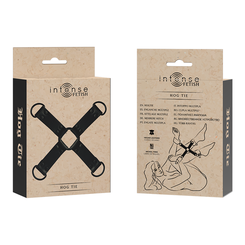 Intense – Attache Hogtie en X - Noir