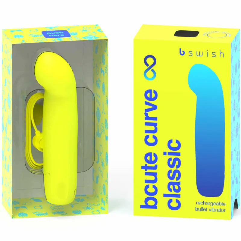B Swish - Vibromasseur Rechargeable Incurvé Bcute Curve Classic - Jaune