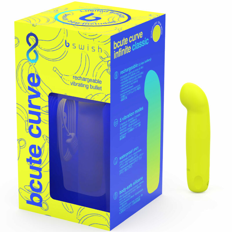 B Swish - Vibromasseur Rechargeable Incurvé Bcute Curve - Jaune
