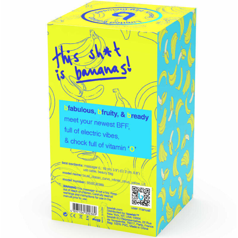 B Swish - Vibromasseur Rechargeable Incurvé Bcute Curve - Jaune