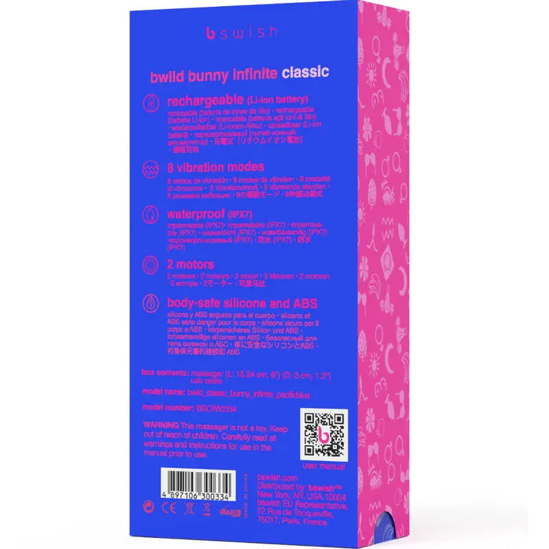 B Swish – Vibromasseur Rabbit Bwild Bunny Infinite Classic – Bleu