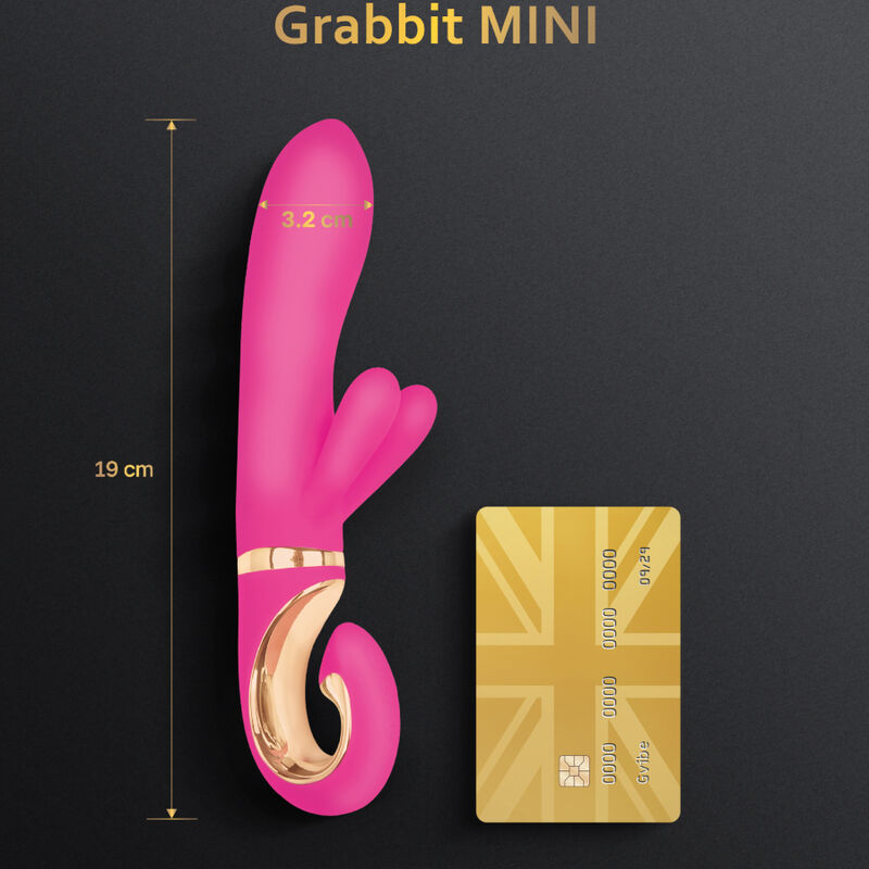 G Vibe – Mini Vibromasseur Rabbit Grabbit en Silicone Rose
