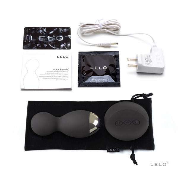 LELO - Boule de Geisha Vibrante Télécommandée HULA Beads - Noir