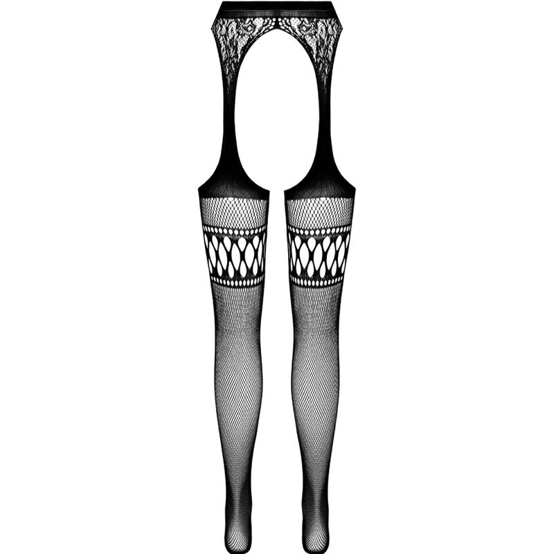 Passion - s026 bas blancs avec jarretière taille unique