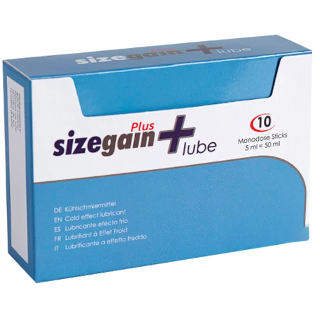 500Cosmetics - Lubrifiant effet froid Sizegain Plus Lube 10 sachets de 5 ml