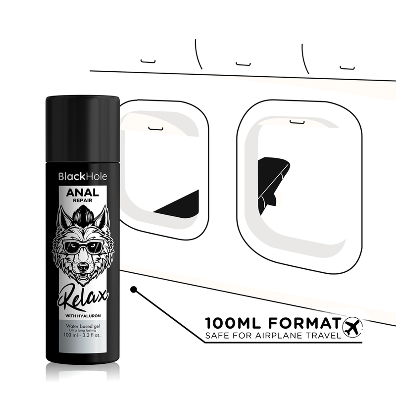 Black Hole - Lubrifiant Dilatateur Relax Réparation Anal à Base d’Eau - 100 ml