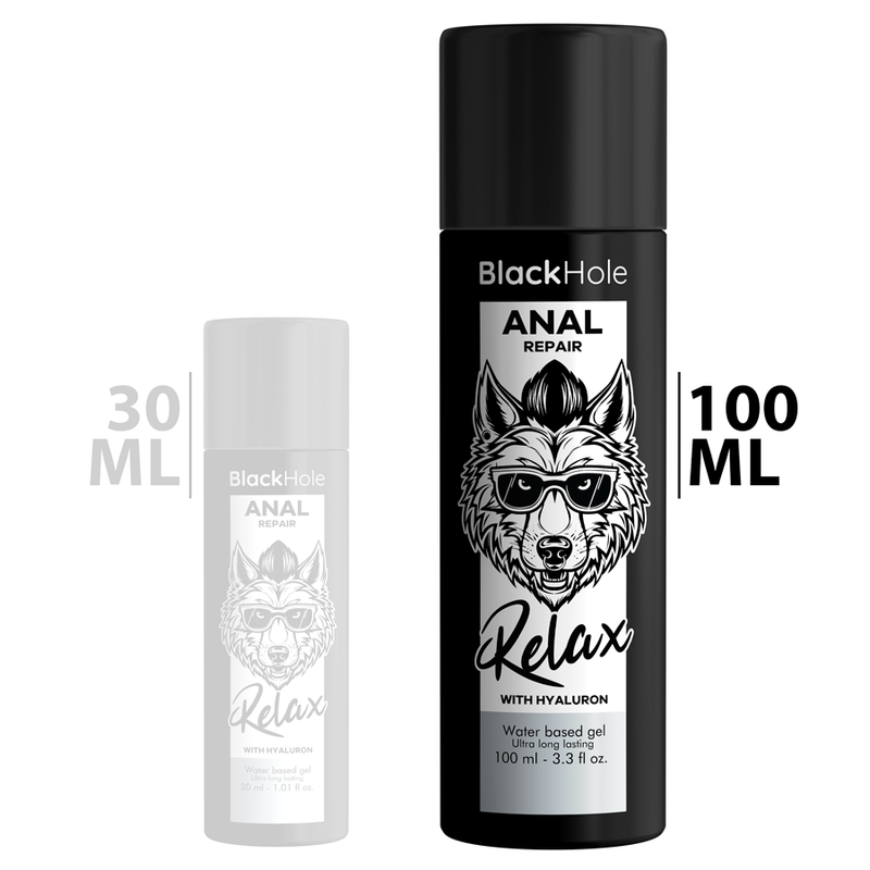 Black Hole - Lubrifiant Dilatateur Relax Réparation Anal à Base d’Eau - 100 ml