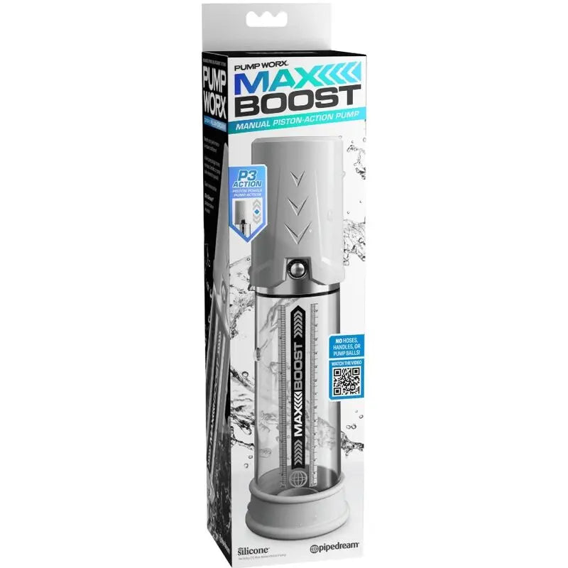 Pompe à Pénis Max Boost Manuelle Blanche - Pump Worx