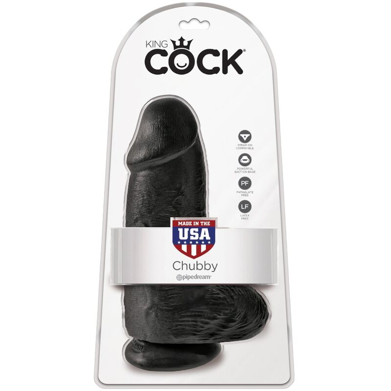 King Cock - Gode Large XL Ultraréaliste Couleur Noir - 23 cm