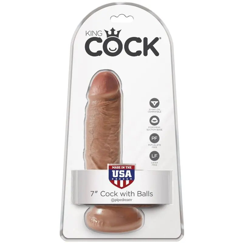 Gode Réaliste King Cock Caramel avec Ventouse 13,2 cm - Pipedream