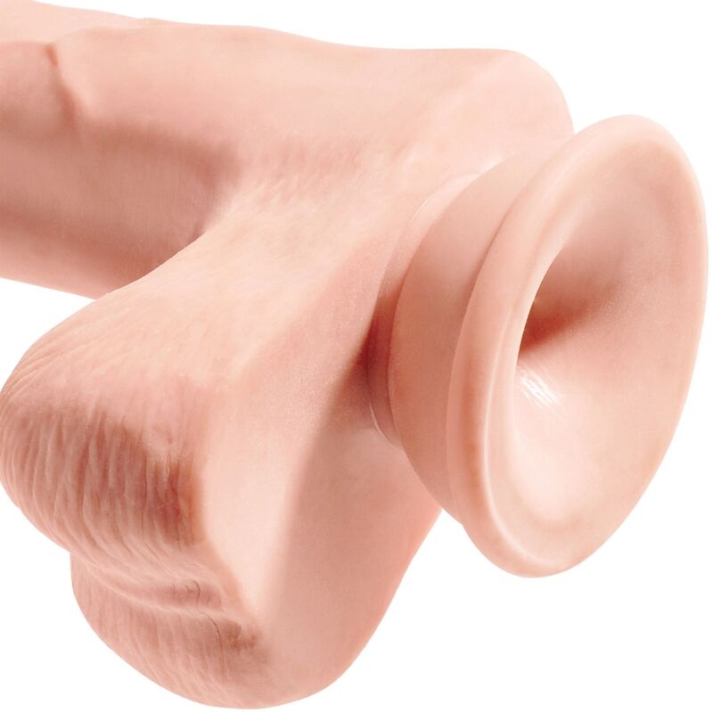 King cock - pénis réaliste avec boules 3d 24.8 cm léger