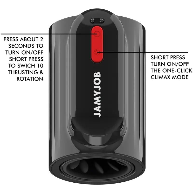 Masturbateur Masculin JamyJob Vortex Rotation Tech Turbo Noir