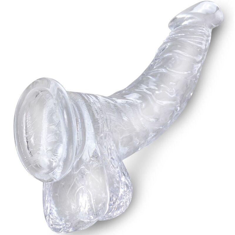 King Cock - Gode Réaliste Courbé avec Ventouse Transparent - 16,5 cm