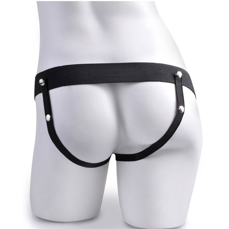 Fetish fantasy series - harnais réglable télécommande pénis réaliste avec testicules rechargeables et vibrateur 15 cm