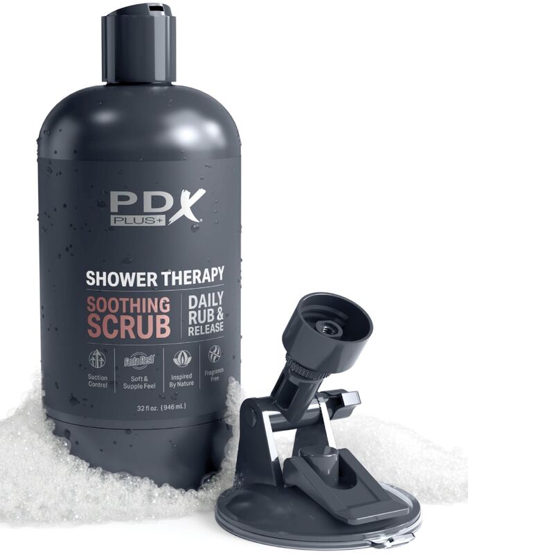 PDX Plus – Masturbateur Vagin pour Douche avec Ventouse – Shower Therapy