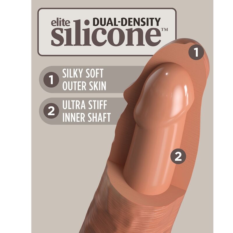 King Cock - Gode XL Ultraréaliste Couleur Caramel - 22 cm