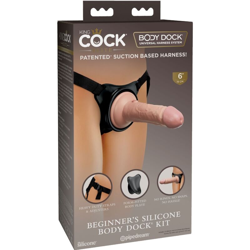 King Cock - Gode Ceinture avec Dildo Ventouse Débutant / 15,2 cm