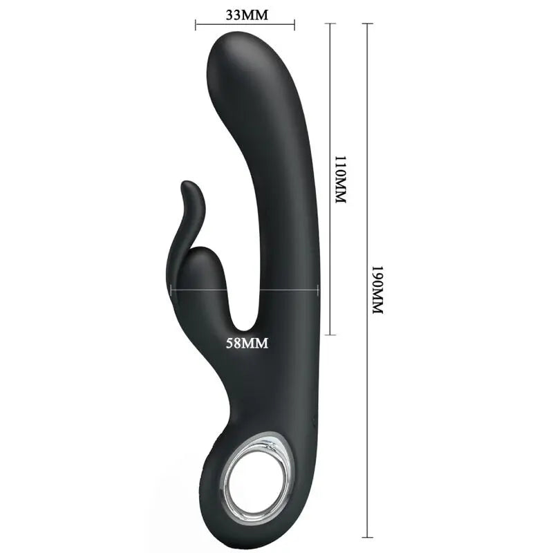 Vibromasseur Lapin Carina Noir - Pretty Love - PRETTY LOVE