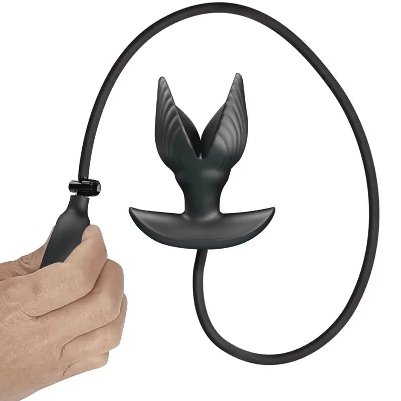 Plug Anal Gonflable en Silicone Noir - Pretty Love