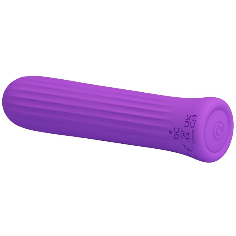 Pretty Love - Mini Vibromasseur Blanche avec 12 Modes de Vibrations en Silicone Violet