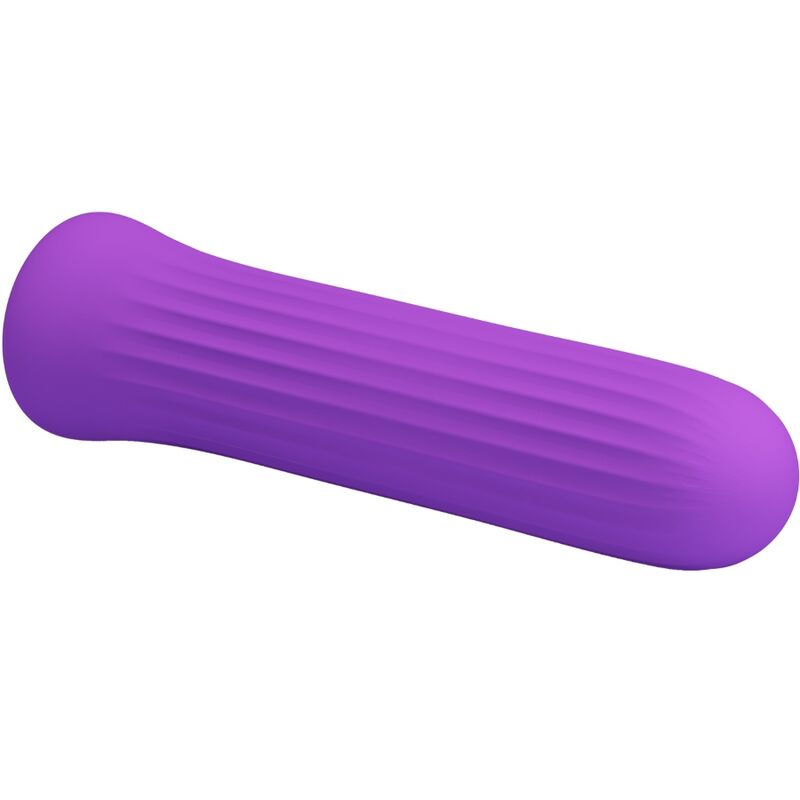 Pretty Love - Mini Vibromasseur Blanche avec 12 Modes de Vibrations en Silicone Violet