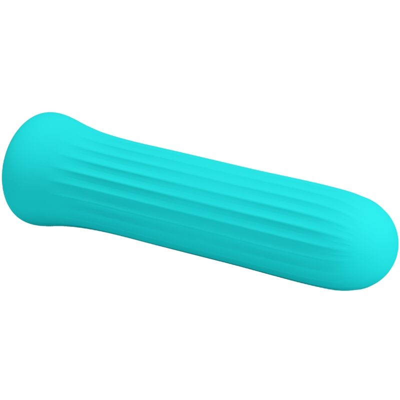 Pretty Love Mini Vibromasseur Blanche avec 12 Modes de Vibrations en Silicone Bleu