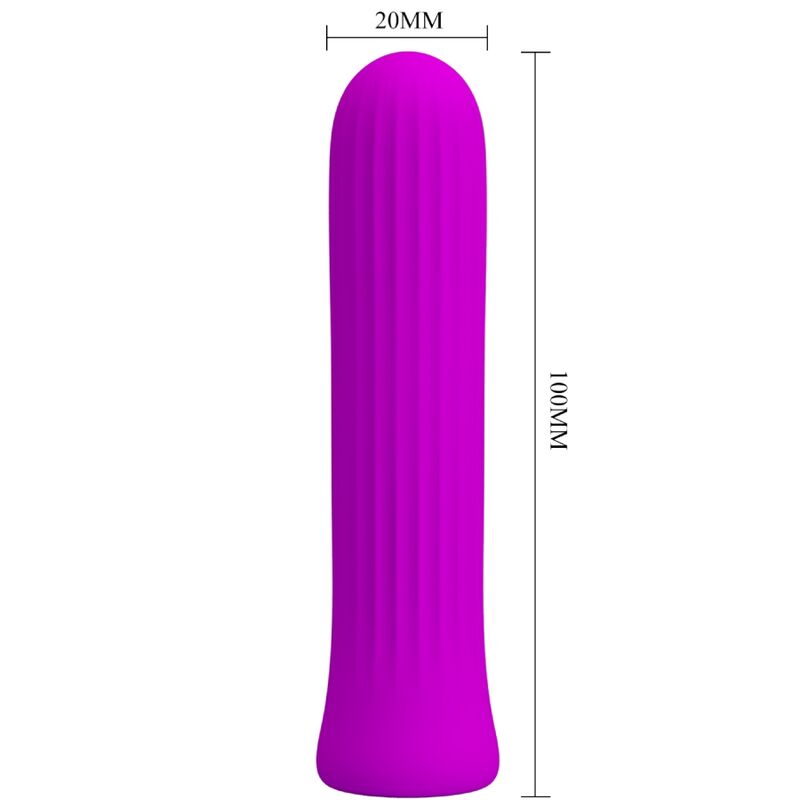 Pretty Love Mini Vibromasseur Blanche avec 12 Modes de Vibrations en Silicone Rose