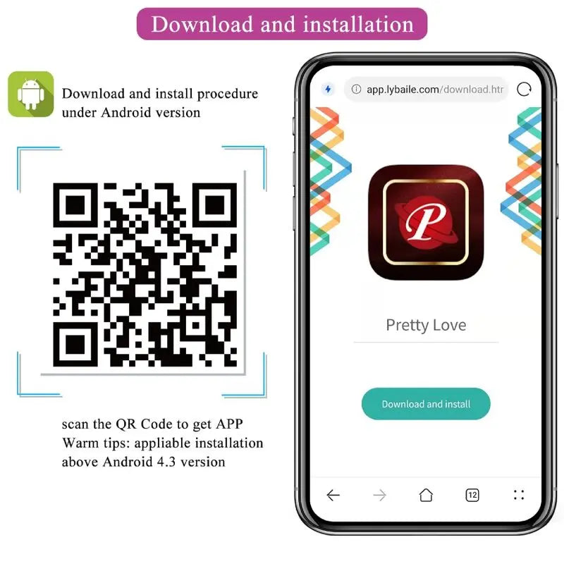 Pretty Love – Oeuf vibrant connecté contrôle smartphone – Rose