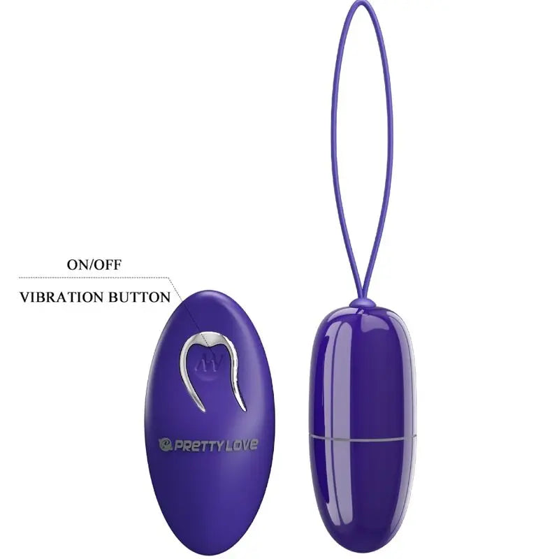 Pretty Love – Oeuf Vibrant Poche avec Télécommande – Violet