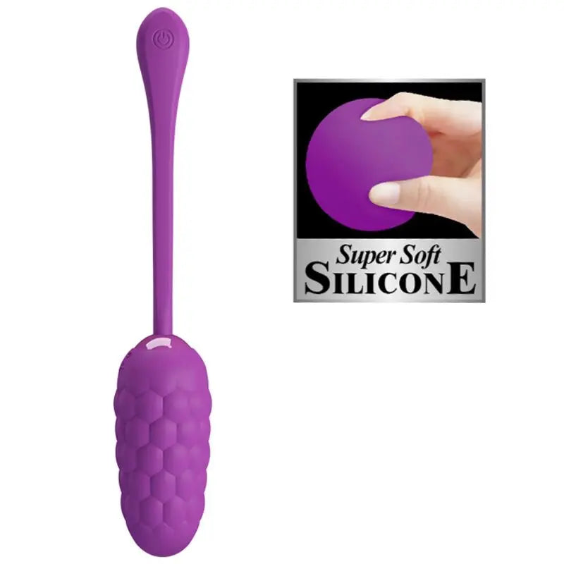Pretty Love – Oeuf Vibrant Rembourré Silicone Rechargeable – Violet