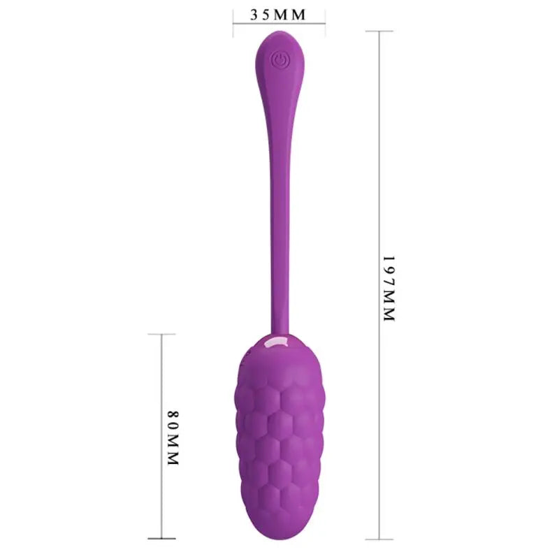 Pretty Love – Oeuf Vibrant Rembourré Silicone Rechargeable – Violet
