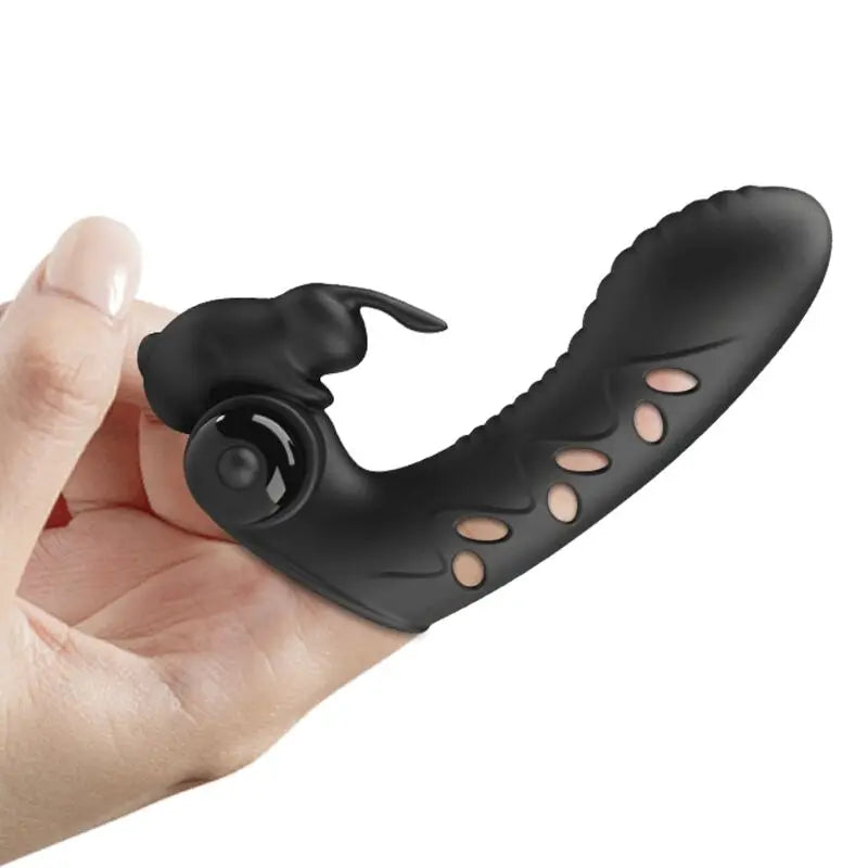 Stimulateur Doigt Vibrant Lapin Vance Noir - Pretty Love - PRETTY LOVE MALE