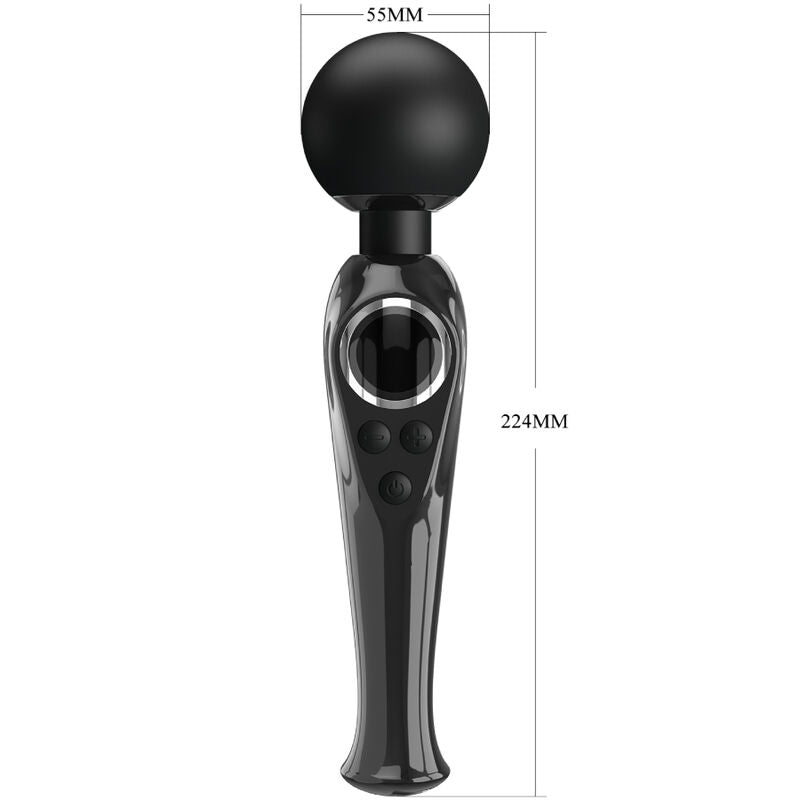 Pretty Love - Stimulateur wand Skyler 10 modes de vibration - Noir