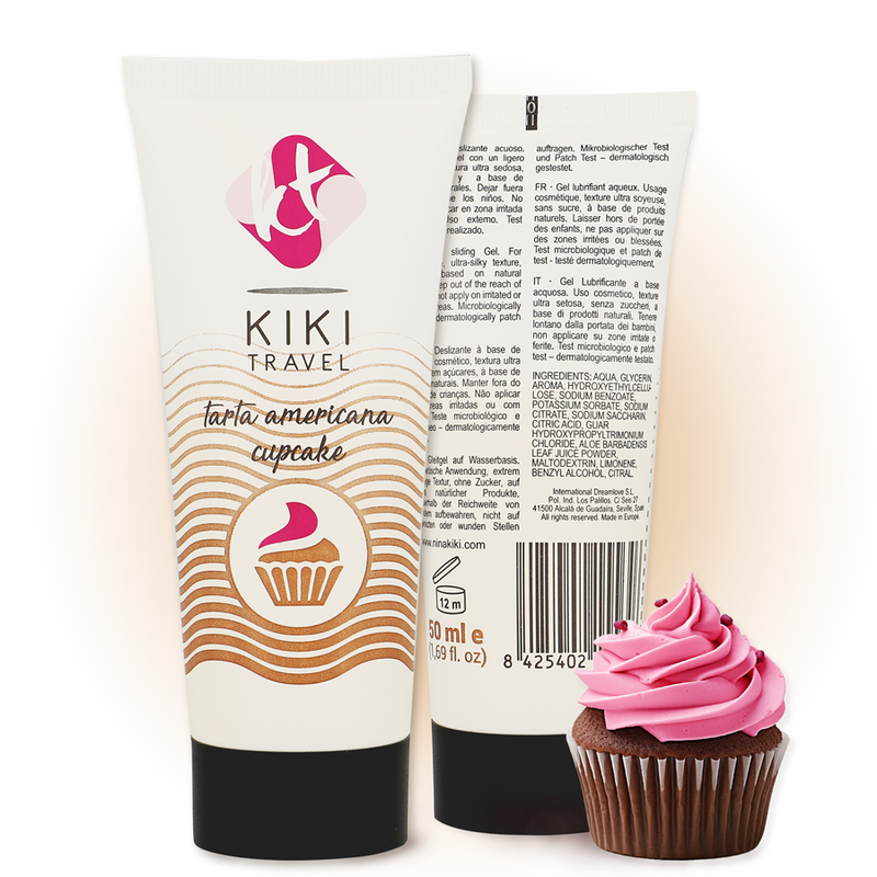 Kikí Travel - Lubrifiant Saveur Cupcake à base d’eau - 50 ml