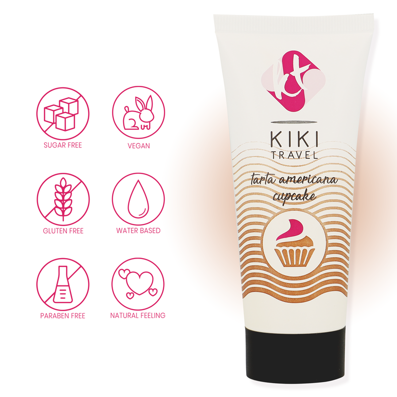 Kikí Travel - Lubrifiant Saveur Cupcake à base d’eau - 50 ml