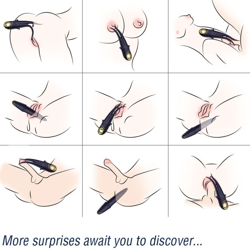 Vibrateur Shadow Double Tête Teasing Bleu - Armony