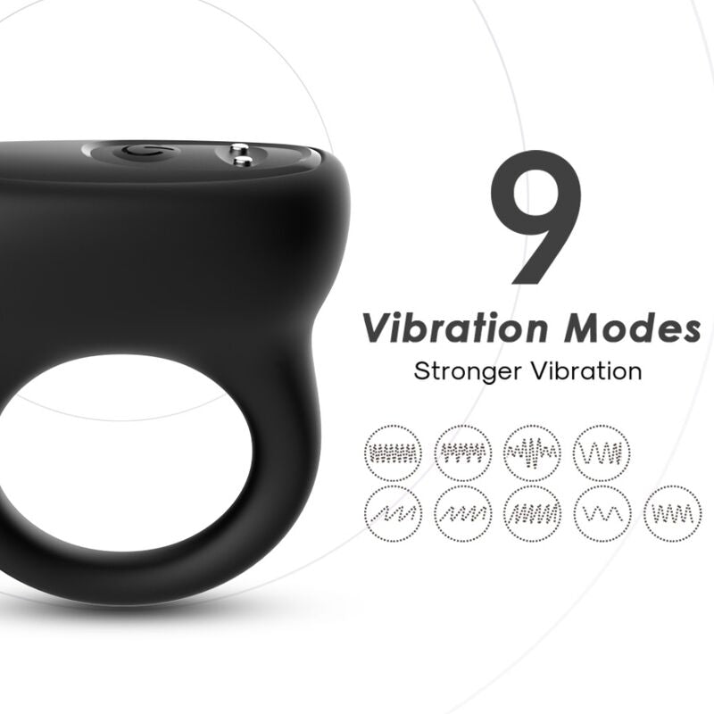 Anneau Vibrant Armony 9 Modes Noir - Armony