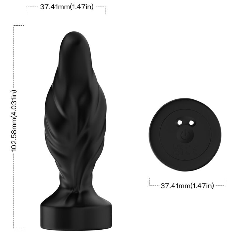 Plug Anal Vibrant Armony Télécommandé Noir - Armony