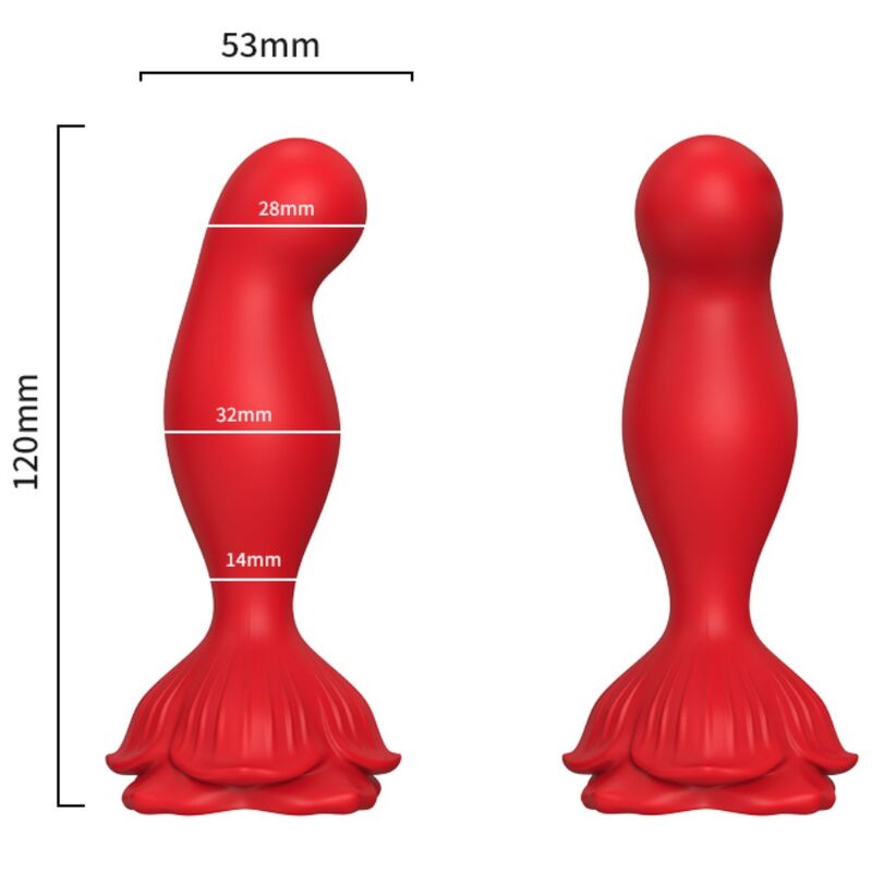 Vibrateur Rose avec Plug Anal Télécommandé Rouge - Armony