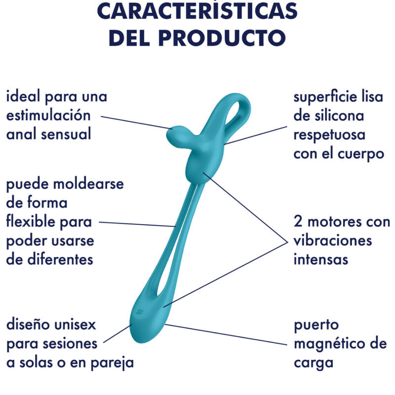 Satisfyer - Multi-Vibromasseur Flexible Plug & Play 1 - Bleu