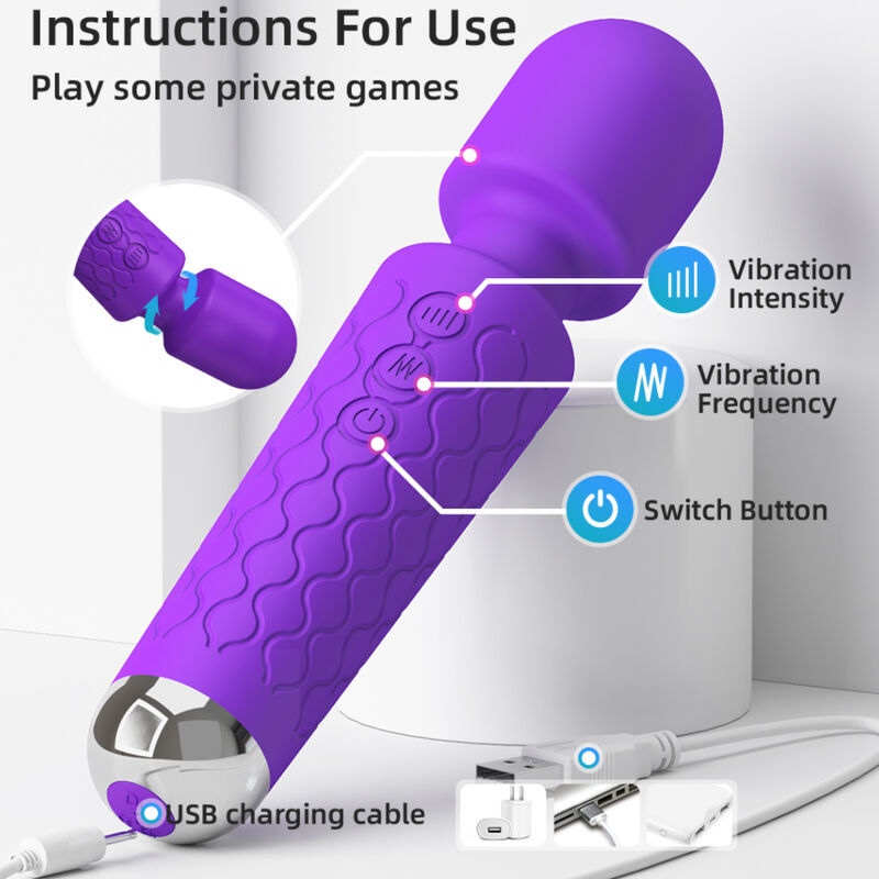 Armony - Masseur wand et vibromasseur rechargeable - Violet