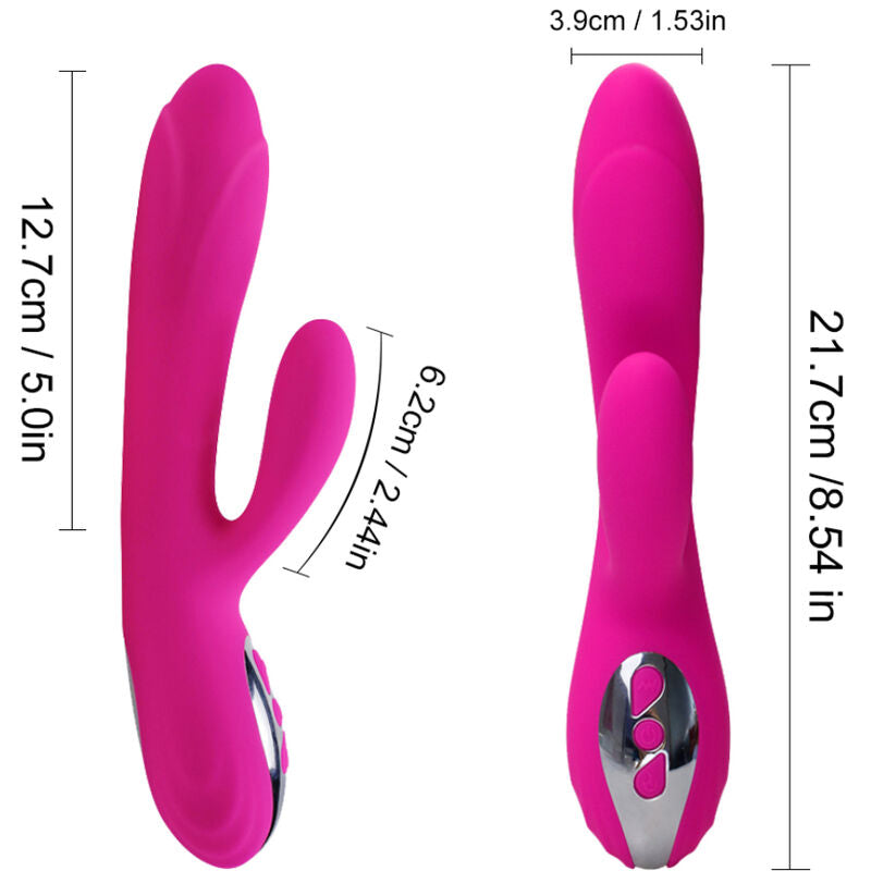 ARMONY - VIBRATEUR & STIMULATEUR FLEXIBLE EFFET CHALEUR FUCHSIA